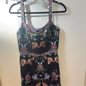 Marchesa Notte Floral embroidered dress